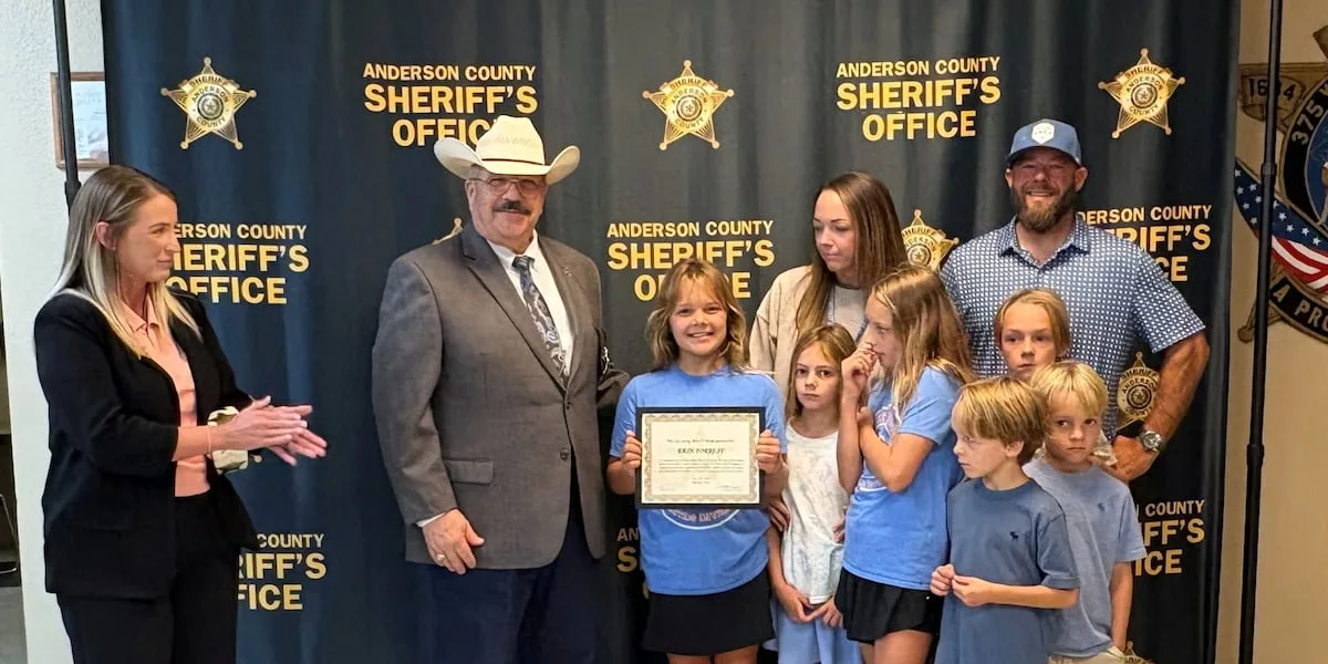 9-year-old recognized for saving siblings in Anderson County fire