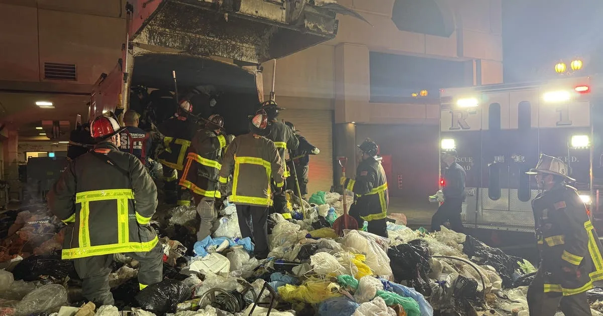 Man accidentally loaded into San Francisco garbage truck, freed in wild rescue
