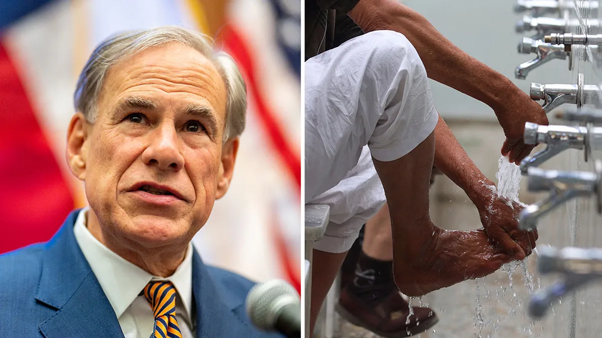 Abbott equates airport foot-washing stations to 'white-only bathrooms' in letter to DOJ