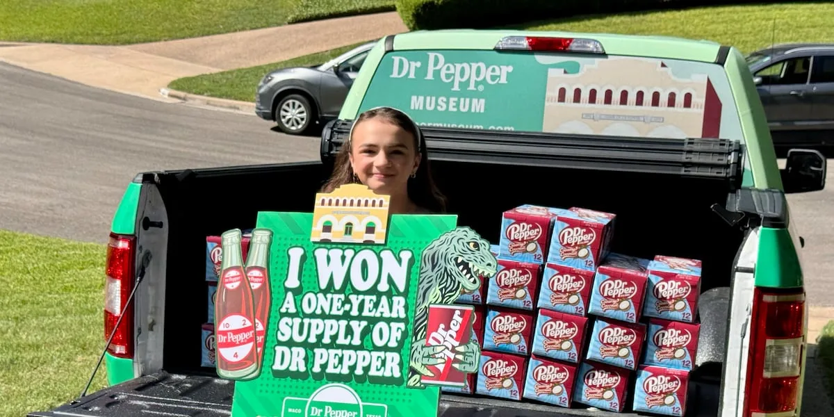 Waco girl wins year's supply of Dr Pepper in museum giveaway