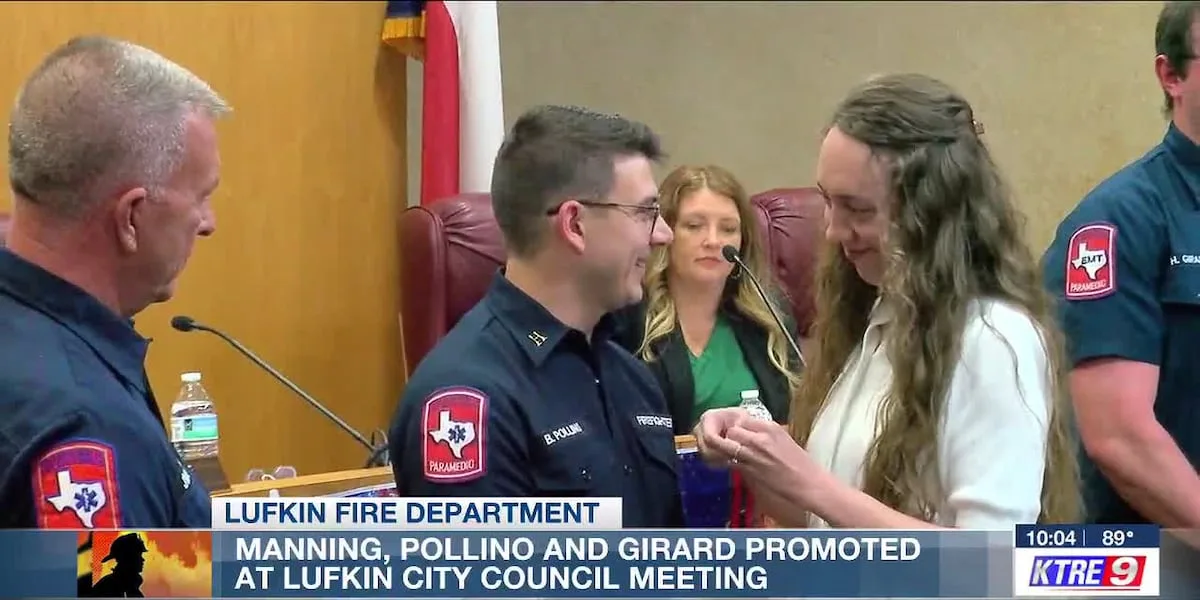 Lufkin council denies zone change, promotes 3 firefighters, police captain