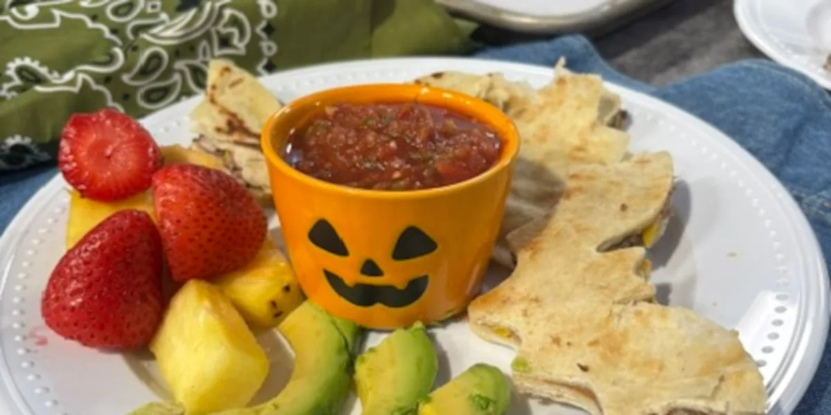 Easy baked beef, bean and corn quesadillas by Shalene McNeill with Texas Beef Council
