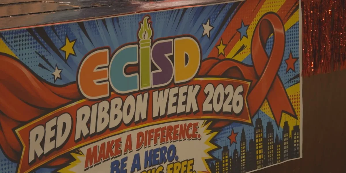 ECISD kicks off Red Ribbon Week with rally at Bonham Middle School