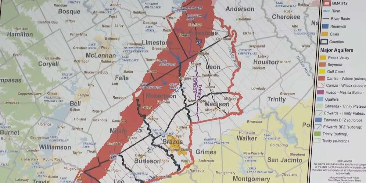 Landowners give feedback on proposed aquifer drops in the Brazos Valley