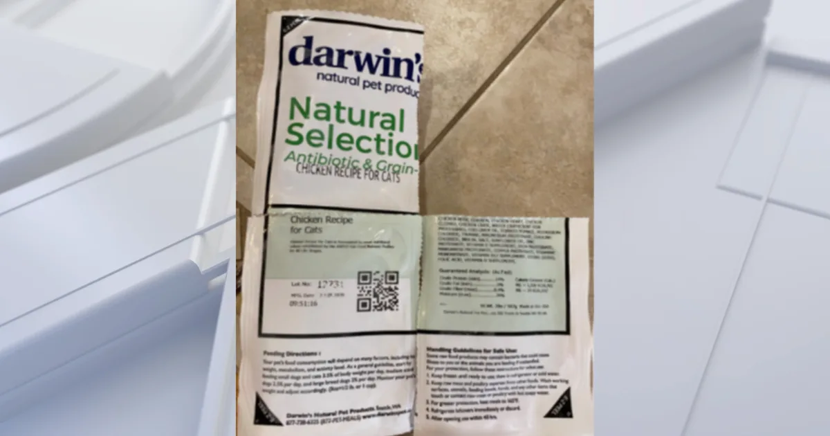 FDA warns pet owners after salmonella found in frozen cat food