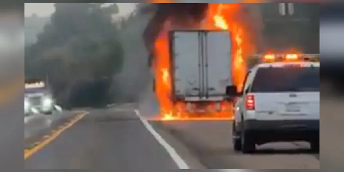 Truck fire reported on Hwy 90 outside Bedias