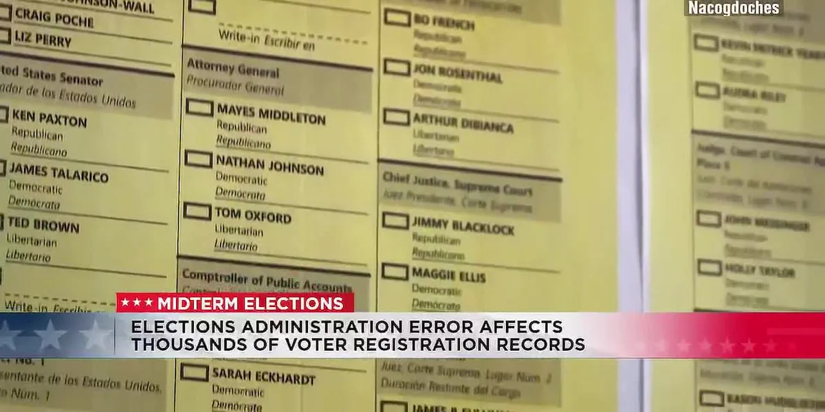 DPS error leaves East Texas counties scrambling to register voters before early voting