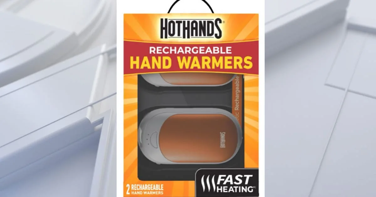Rechargeable hand warmers under recall for fire, burn hazard