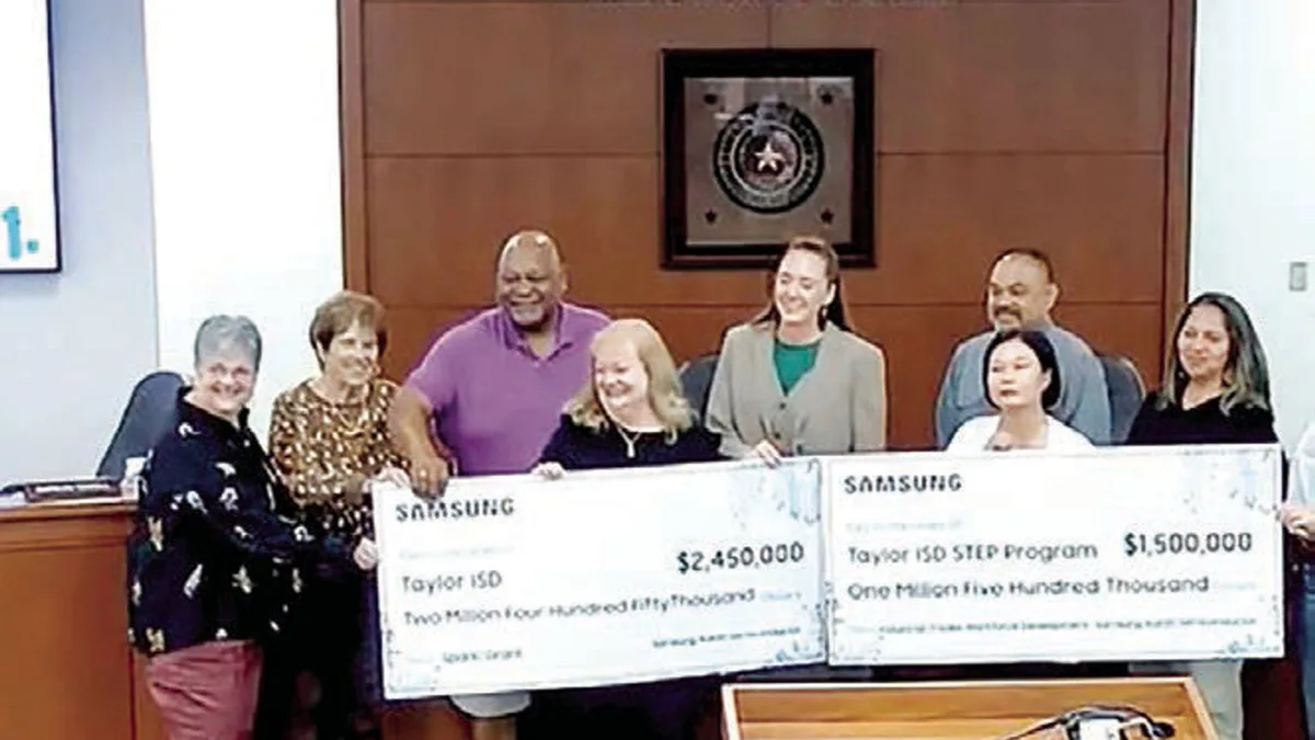 Taylor ISD receives workforce award, grants