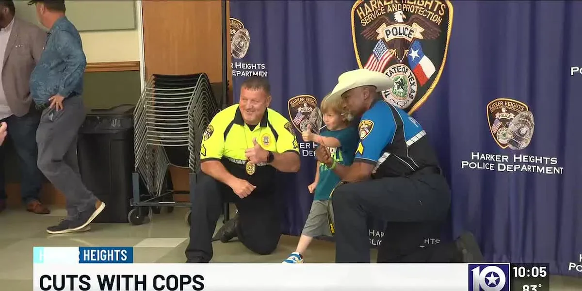 Harker Heights police host 'Cuts with Cops' provides free haircuts, school outfits before classes begin