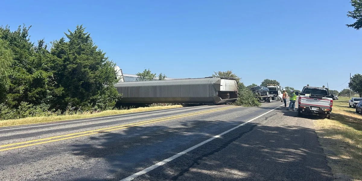 One hospitalized after train derails in Collinsville, leading to crash on highway