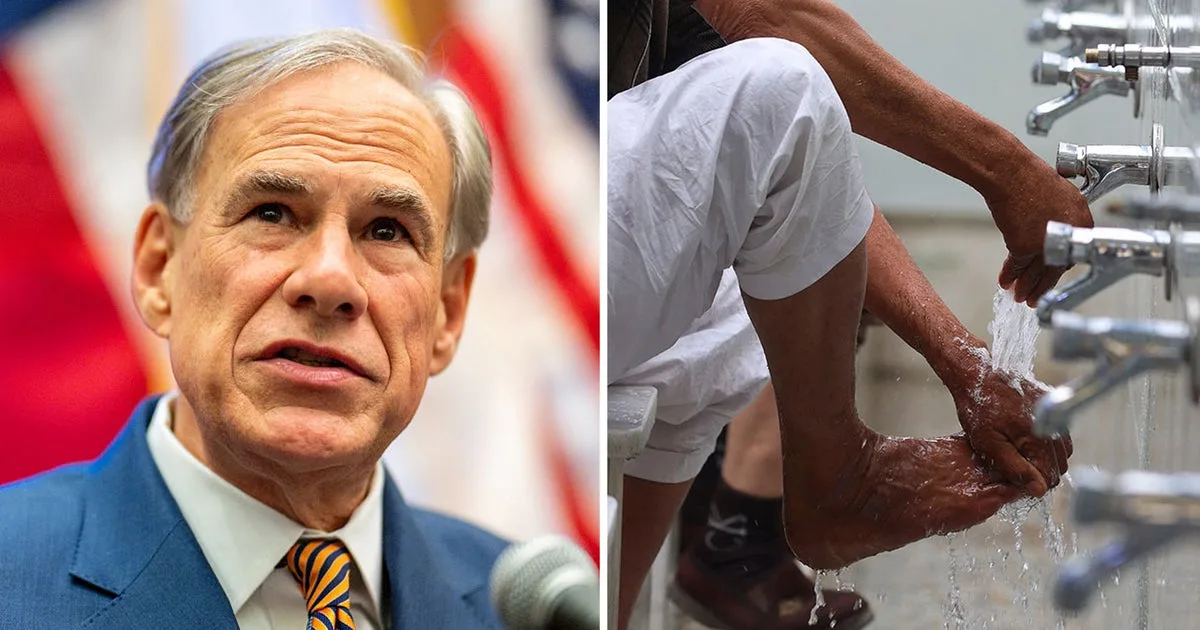 Abbott equates airport foot-washing stations to 'white-only bathrooms' in letter to DOJ