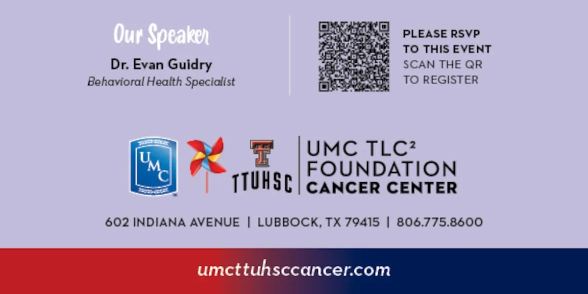 UMC TLC2 Foundation Cancer Center to Host Living Well Series on Coping with Fear and Anxiety
