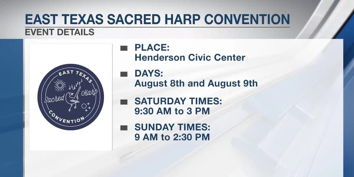 171st annual East Texas Sacred Harp Convention returns to Henderson this weekend