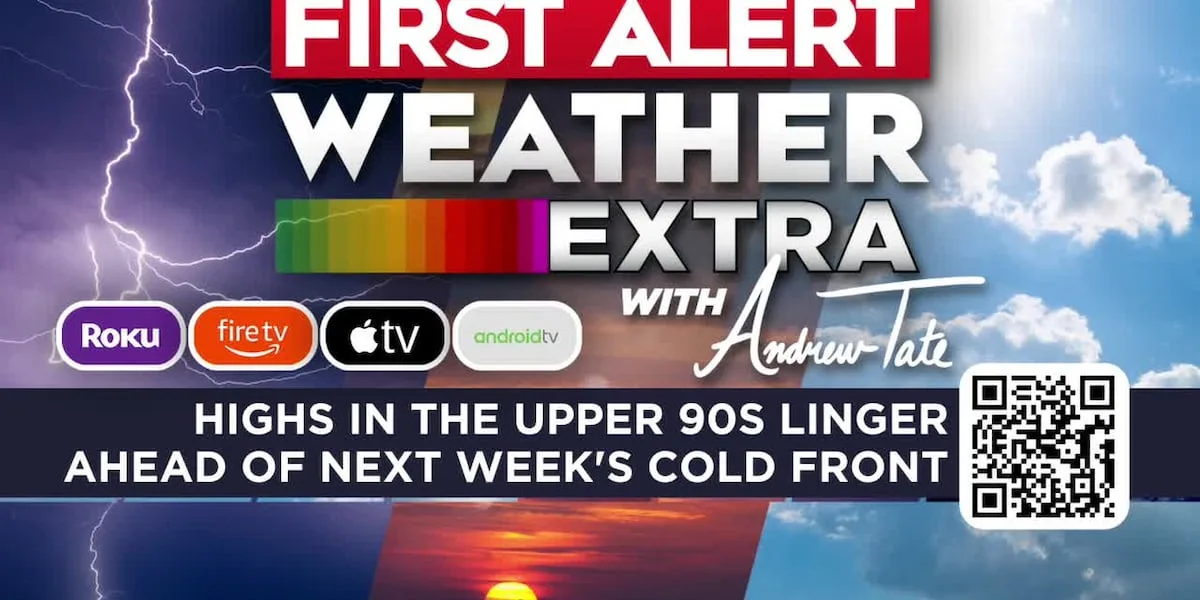 Highs in the Upper 90s Linger Ahead of Next Week's Cold Front | September 17, 2026