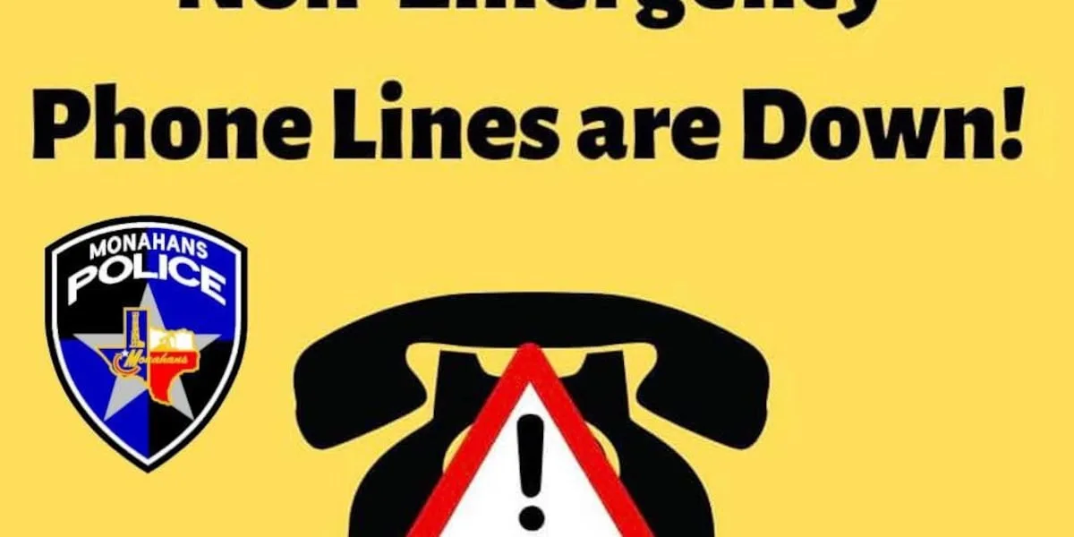 Monahans Police Department phone lines currently down