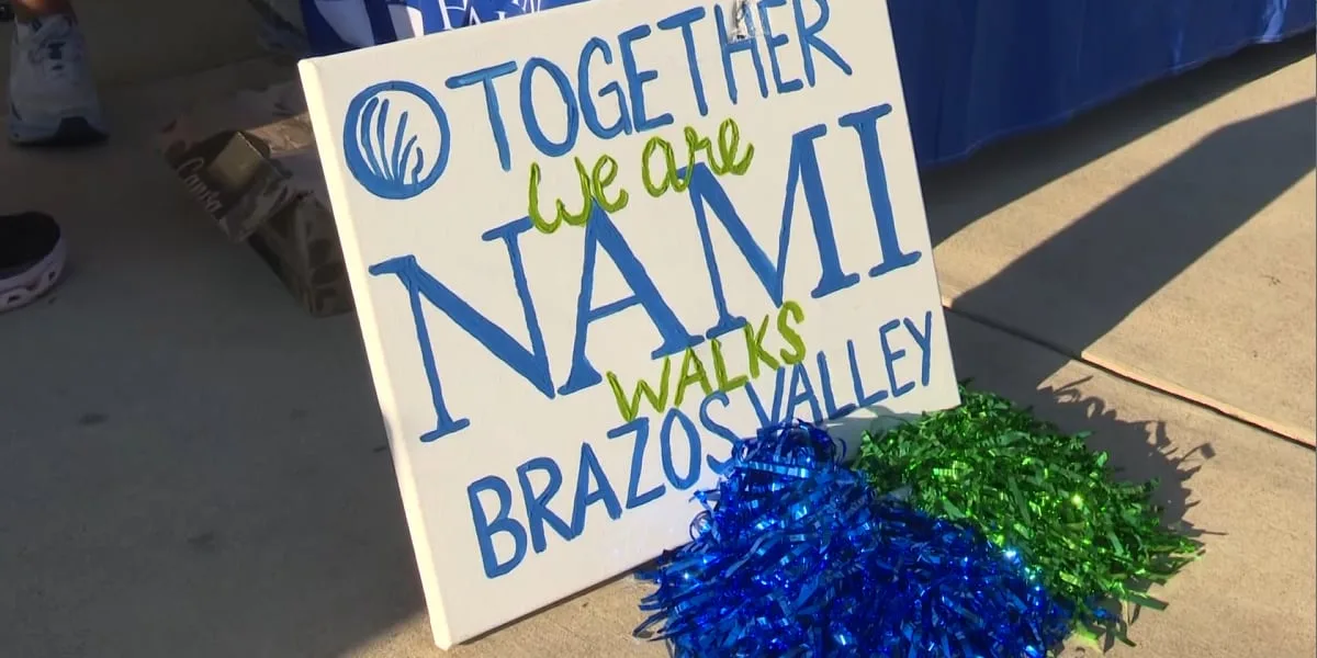 Over a hundred people gather in College Station to raise awareness about mental health