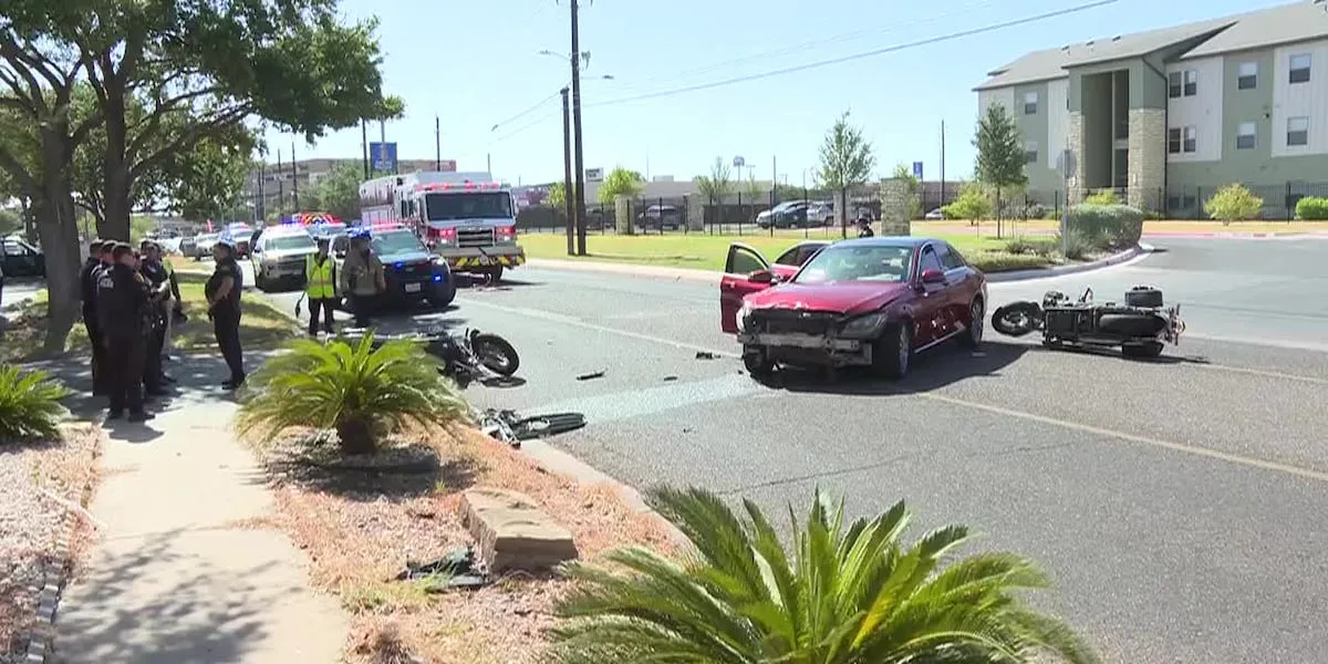 2 motorcycle escorts injured after driver fails to yield during funeral procession