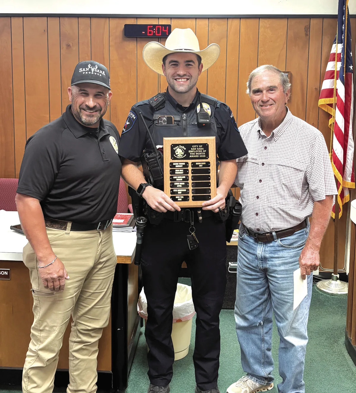Officer Gann selected as July 2026 Employee of the Month