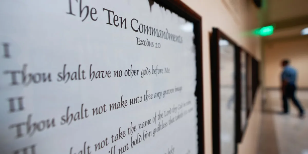 Houston mothers' bid for temporary hold on Ten Commandments posters in Texas classrooms denied