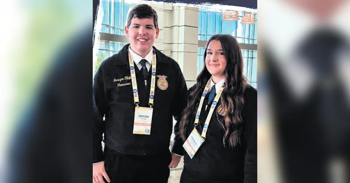 Pfeifer, McMullan place fourth in State Agriscience Fair
