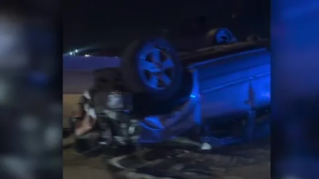 2 injured in I-35W rollover crash in Fort Worth, suspected drunk driver charged