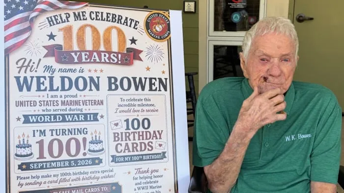Texas WWII veteran hopes to receive 100 birthday cards for his 100th birthday