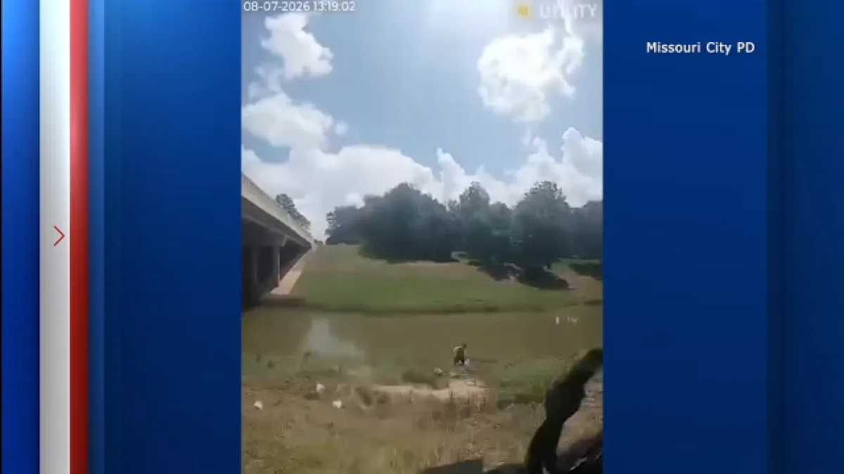 Body camera footage shows Missouri City police rescue young boy from water