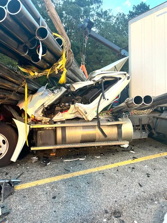 Lufkin firefighters rescue trapped 18-wheeler driver