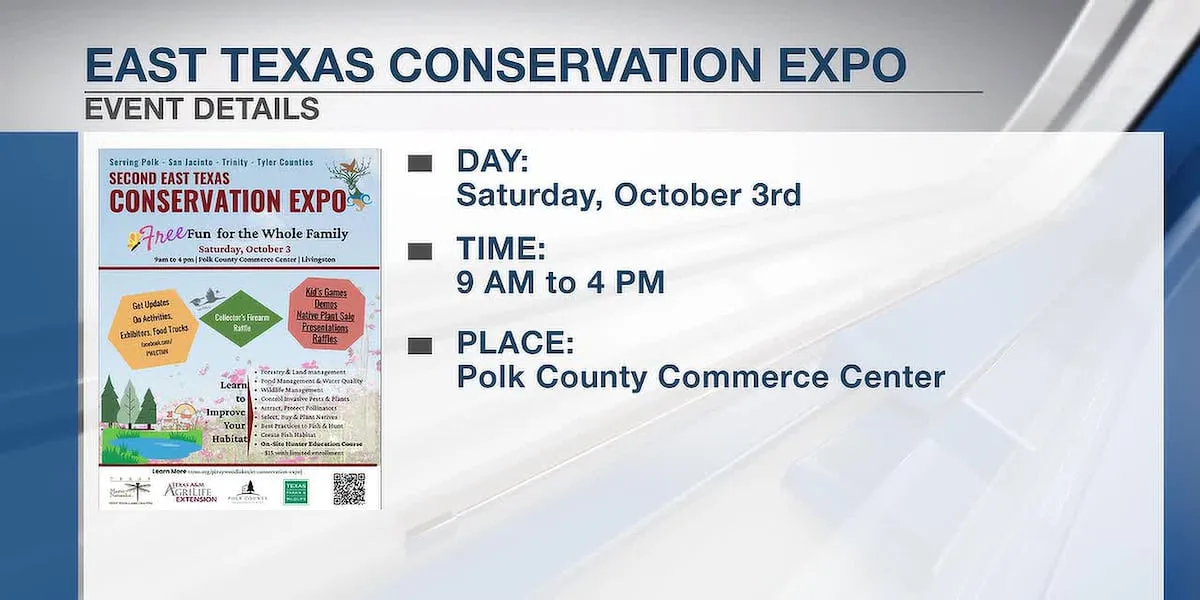 East Texas Conservation Expo to bring wildlife, land management experts to Livingston