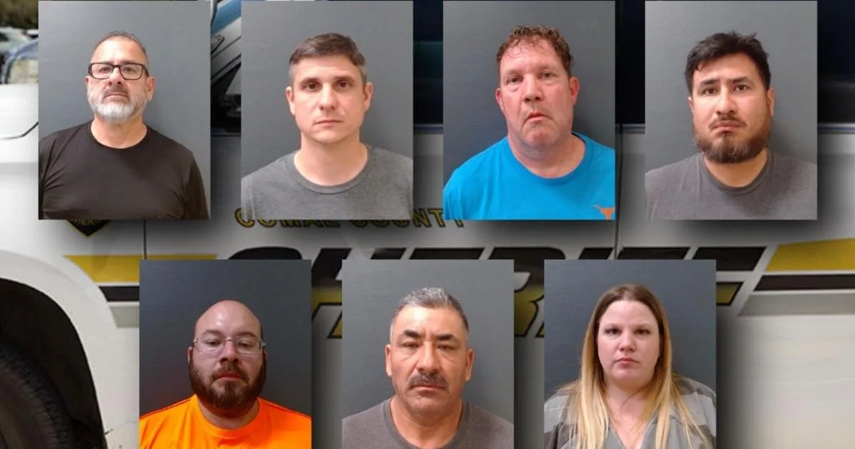 Comal County Sheriff's Office names 7 arrested in human trafficking sting
