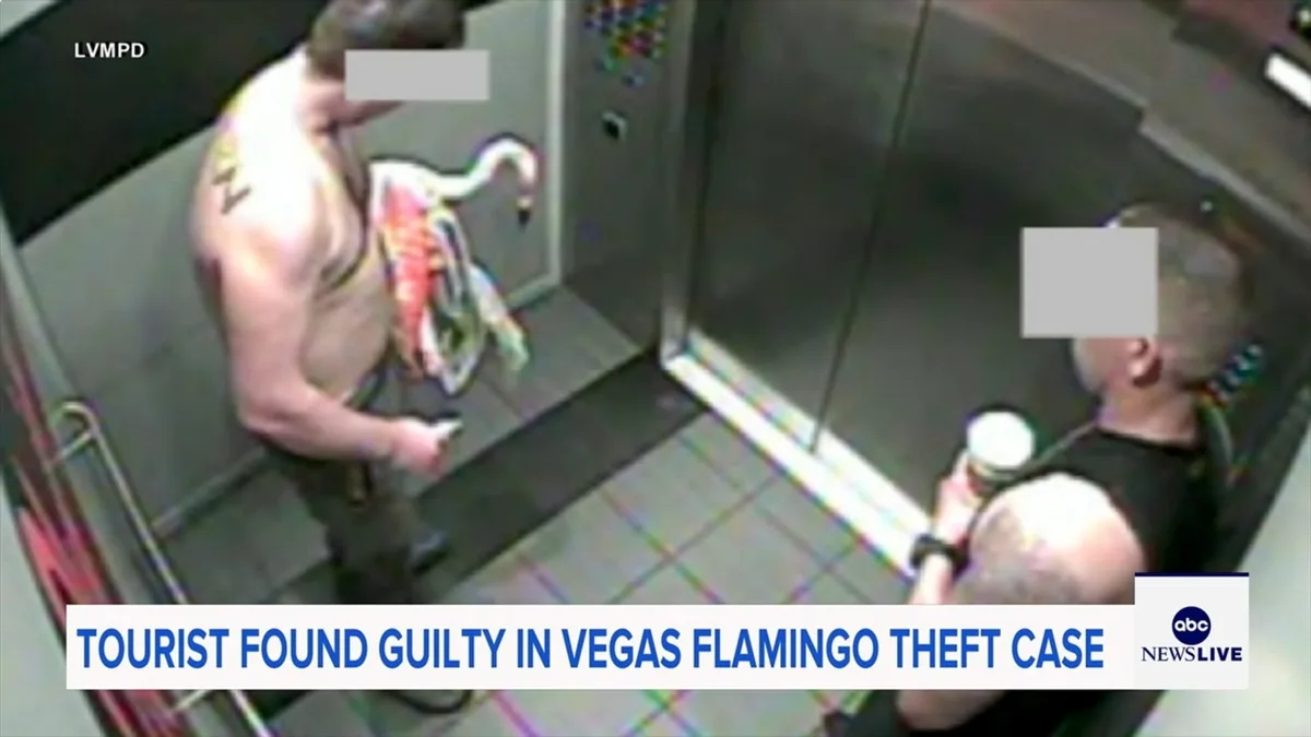 Man who snatched flamingo from Las Vegas hotel exhibit found guilty of animal cruelty