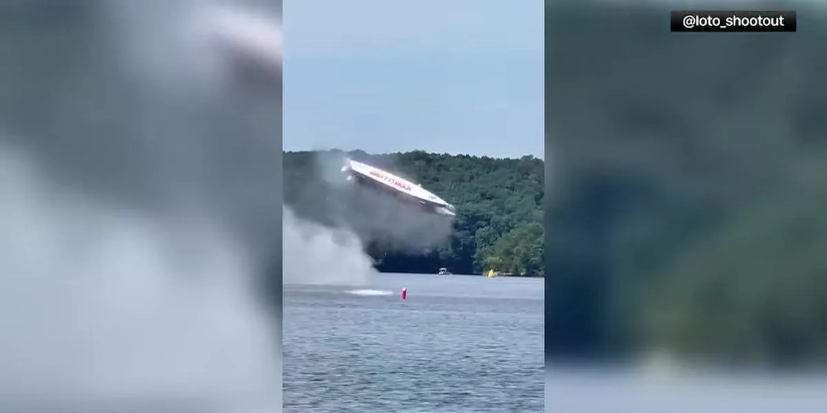 CAUGHT ON CAMERA: Powerboat going more than 200 mph goes airborne before crashing