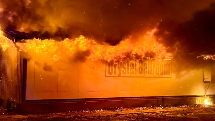 Major fire engulfs historic Crystal Ballroom overnight in Crystal City