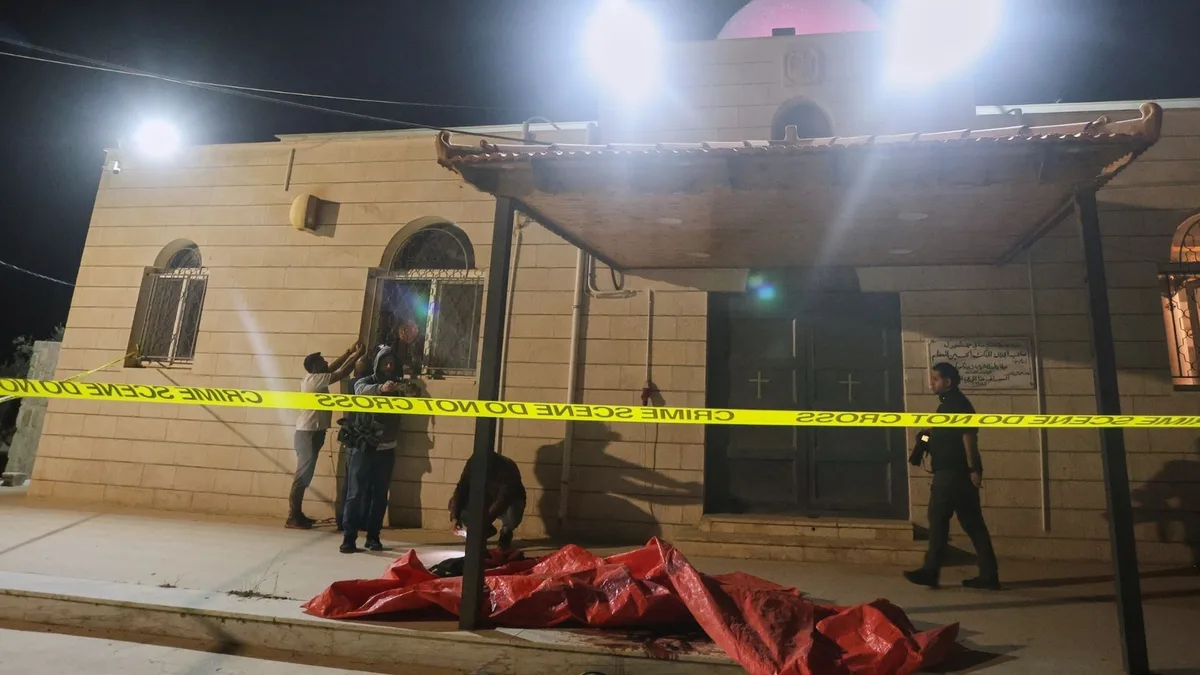Gunmen open fire at a church during a funeral in Jordan, killing 7 and wounding dozens