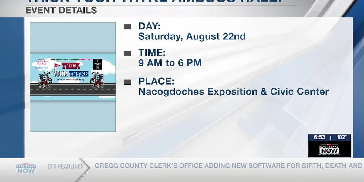 Nacogdoches to host 1st annual 'Trick Your Tryke' fundraiser for adaptive mobility