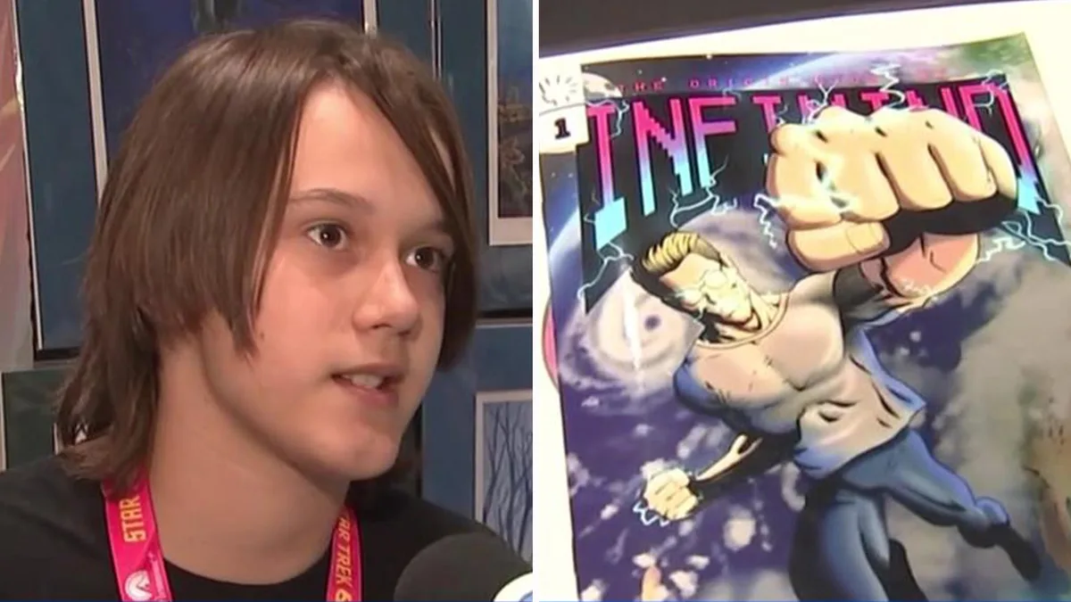 Young artist turns brother into superhero in first comic book