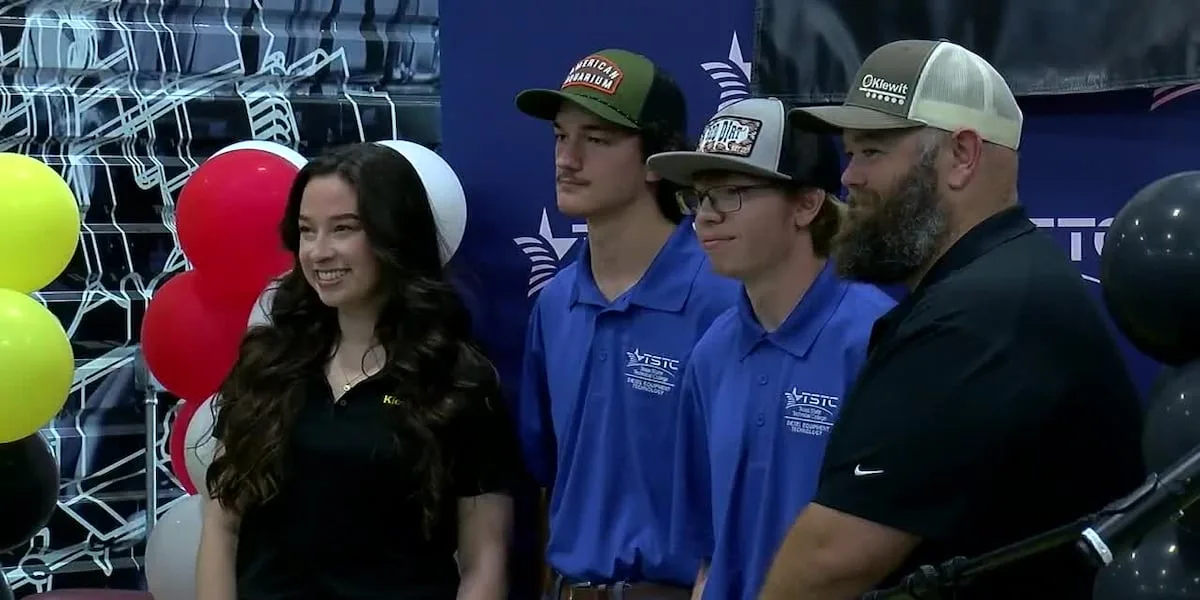 Tool kits gifted to 2 diesel mechanic students at Texas State Technical College in Marshall