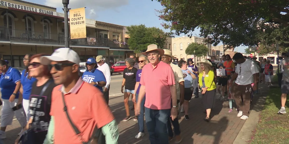 Marchers honor John Lewis, push for voting rights law in Belton