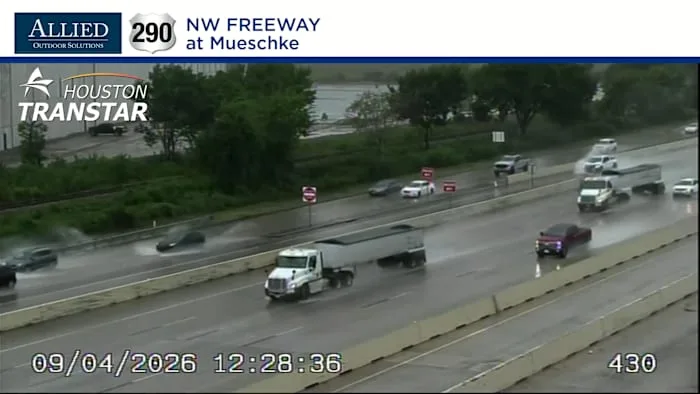 Storms cause standing water along Hwy. 290 in northwest Harris County