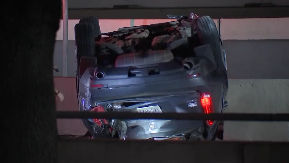 Driver killed in rollover crash along Northwest Freeway feeder road, HPD says