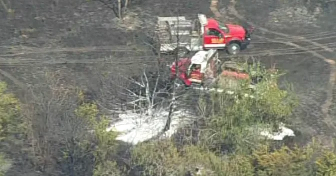 Firefighter treated as crews battle multi-acre brush fire near Terrell, authorities say