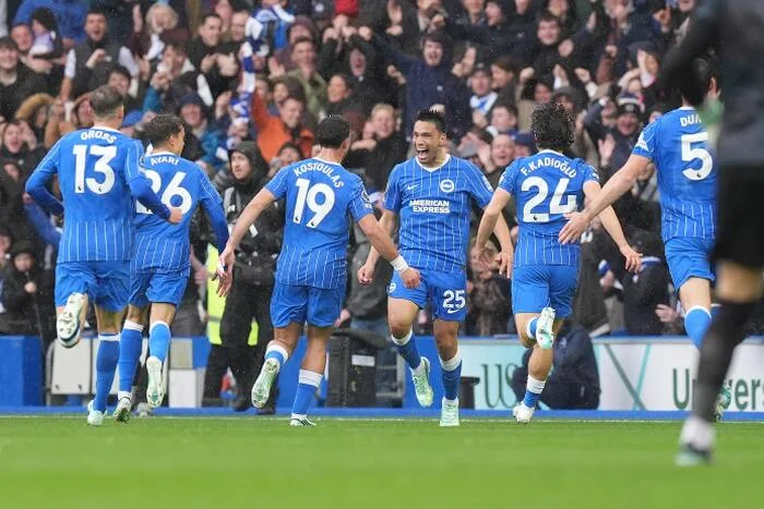 Diego Gomez scores from halfway line for Brighton to revive memories of David Beckham's famous goal