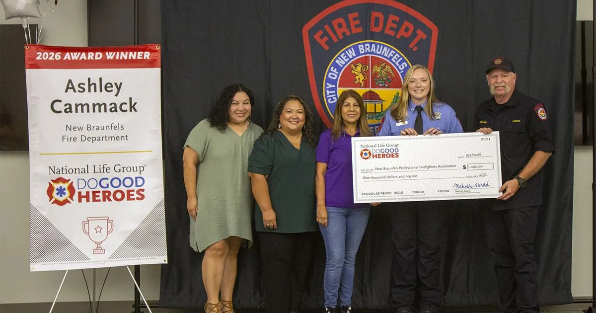 New Braunfels Mobile Integrated Health Specialist Ashley Cammack receives National Life Group's Do Good Heroes Award