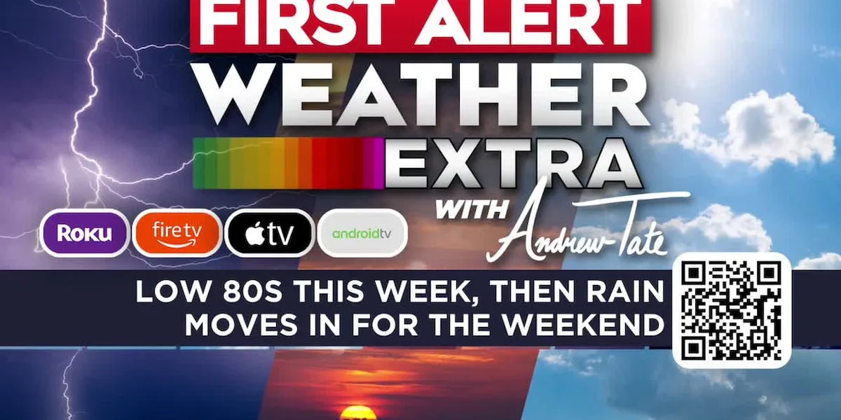 Low 80s this week, then rain moves in for the weekend | October 26, 2026