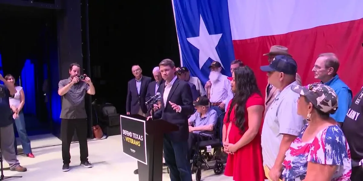 Talarico to veterans in Killeen: 'The best color for Texas is purple. She'll look good in purple'
