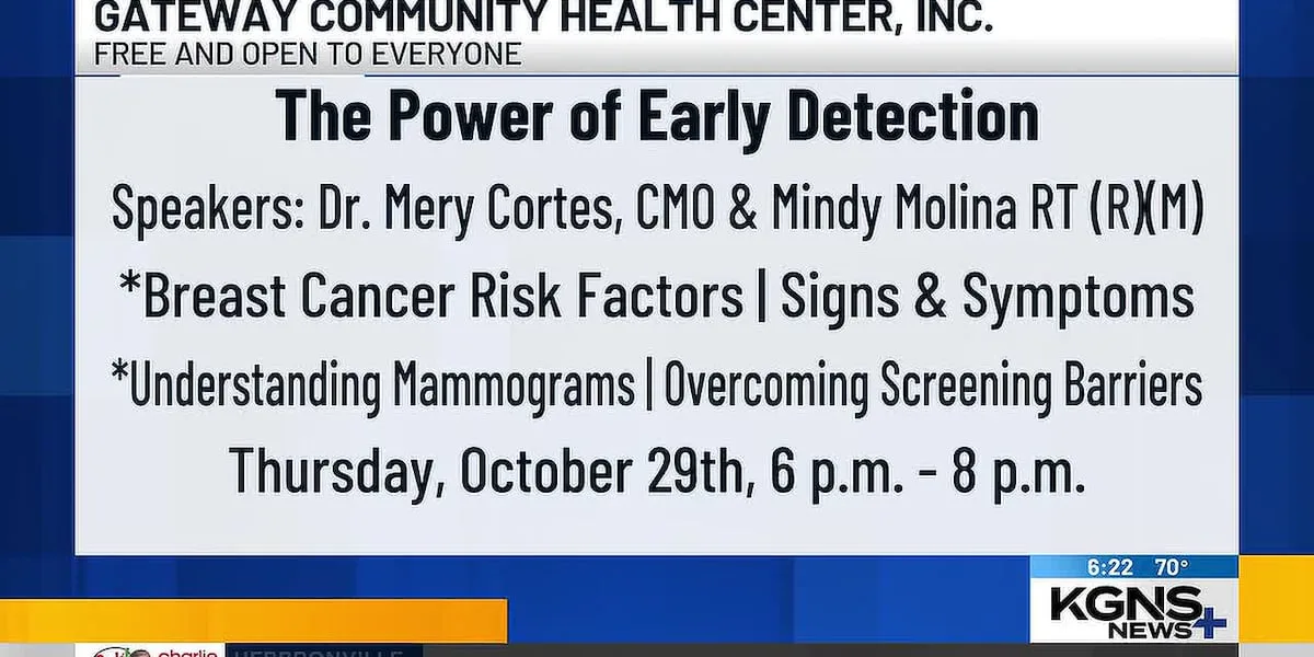 Gateway Community Health Center to host breast cancer awareness talk