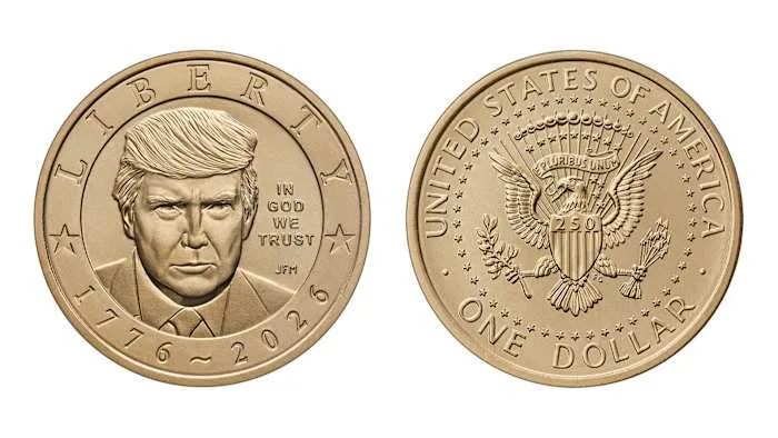 Heads or tails? $1 coin with Trump's face and gold finish to go on sale