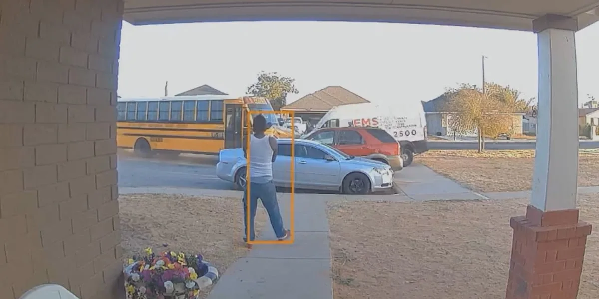 Video appears to show school bus carrying students crashing into multiple parked vehicles