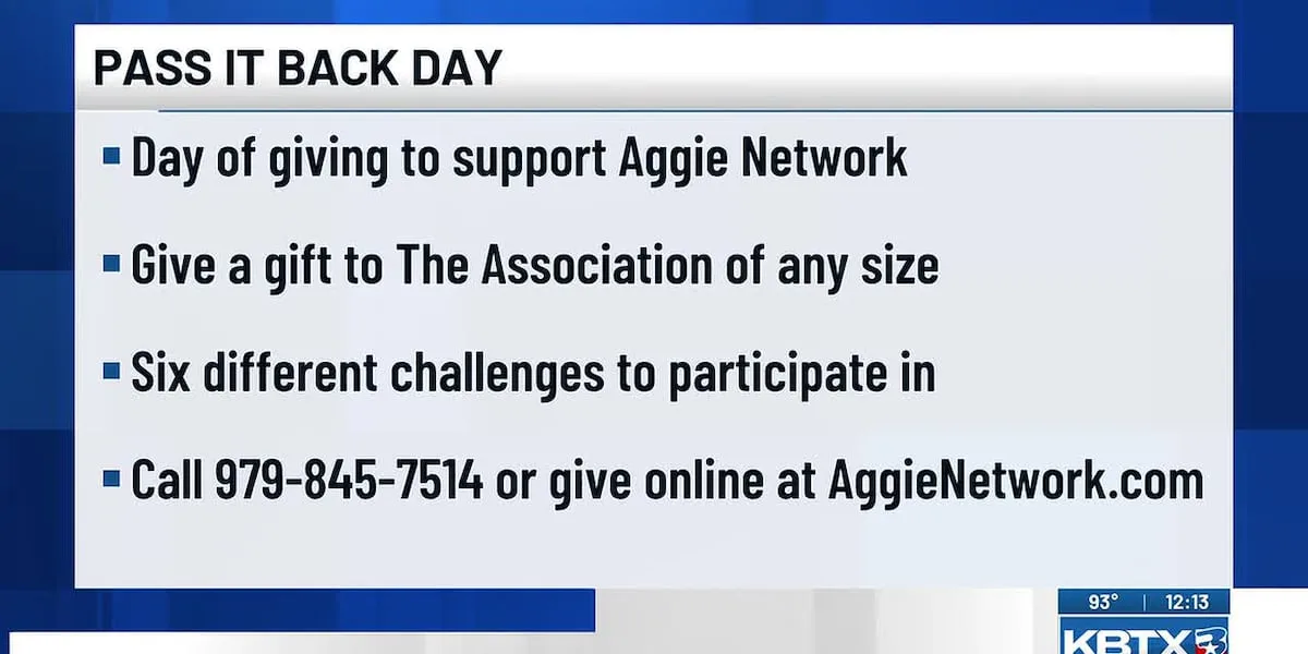 Association of Former Students: Pass It Back Day